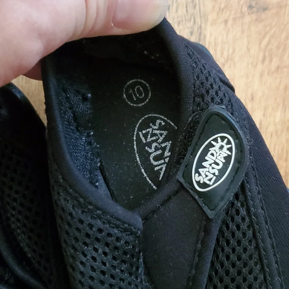 Sand N Sun Kids‎ Black Mesh Water Shoes Size 10 Toddler